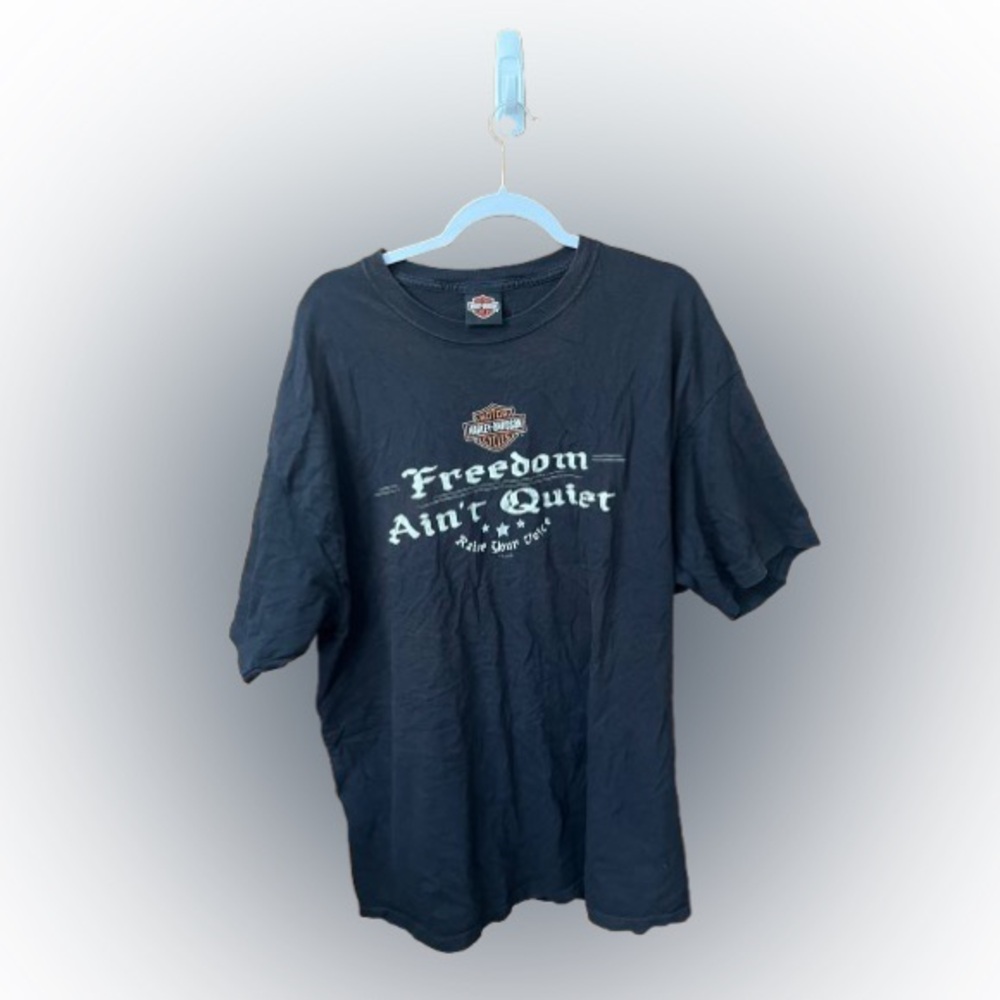 Harley-Davidson Black  "Freedom Ain't Quiet" Graphic T-Shirt